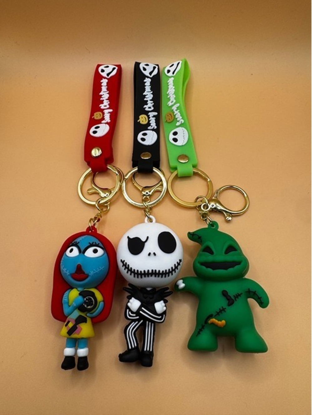 Nightmare Before Xmas Keychains Set of 3 New Movie Characters Keychain Bundles